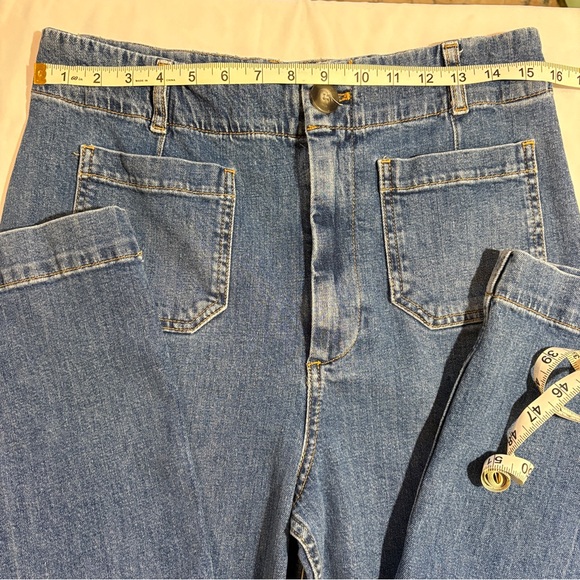 Anthropologie Pilcro Skipper Blue Wide Leg Jeans 31/10 - Picture 7 of 15